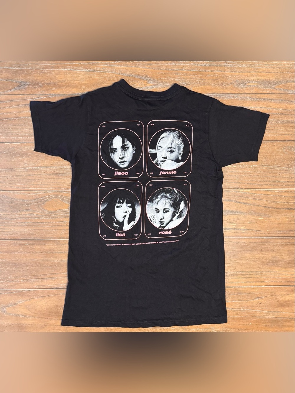 Black Graphic Short Sleeve Tee Featuring Four-Photo Back Print #22